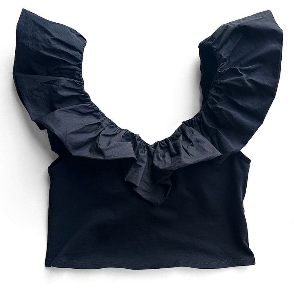 Mare Mare x Anthropologie Babette Ruffled Pullover Top Small EUC